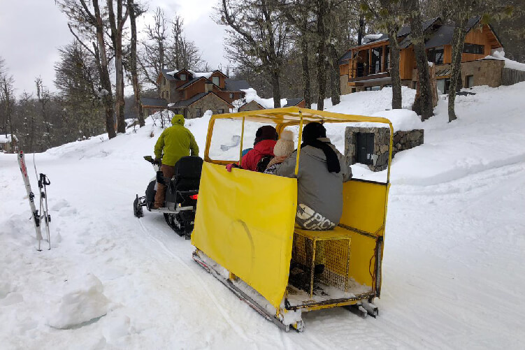Carro de construccion casera divertido para la nieve
